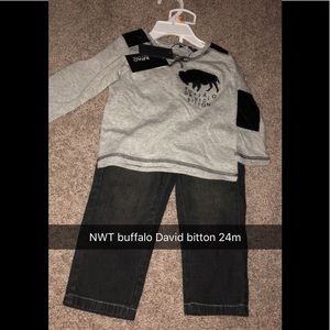 New David Britton buffalo shirt and jeans